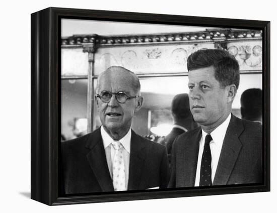 Joseph Kennedy Sr., John F. Kennedy, November 9, 1960-null-Framed Stretched Canvas