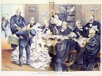 Our Overworked Supreme Court: it Is Unequal to the Ever-Increasing Labor Thrust Upon it - Will Cong-Joseph Keppler-Giclee Print