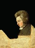 Portrait of Wolfgang Amadeus Mozart (1756-91) at the Piano, 1789-Joseph Lange-Giclee Print
