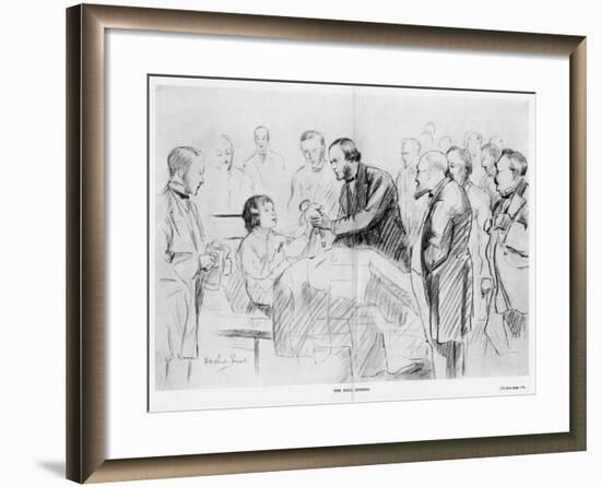 Joseph Lister, English Surgeon, on His Ward Round in Glasgow Royal Infirmary, C1867-null-Framed Giclee Print