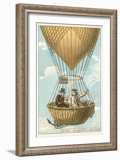 Joseph Louis Gay-Lussac and Jean-Baptiste Biot in a Balloon at an Altitude of 4000 Metres, 1804-null-Framed Giclee Print