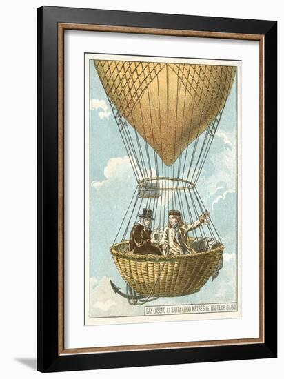 Joseph Louis Gay-Lussac and Jean-Baptiste Biot in a Balloon at an Altitude of 4000 Metres, 1804-null-Framed Giclee Print