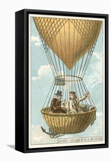 Joseph Louis Gay-Lussac and Jean-Baptiste Biot in a Balloon at an Altitude of 4000 Metres, 1804-null-Framed Premier Image Canvas