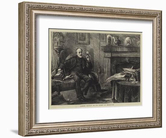 Joseph Mazzini in His Study at Brompton-Henry Woods-Framed Giclee Print