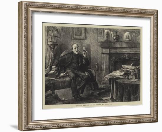 Joseph Mazzini in His Study at Brompton-Henry Woods-Framed Giclee Print