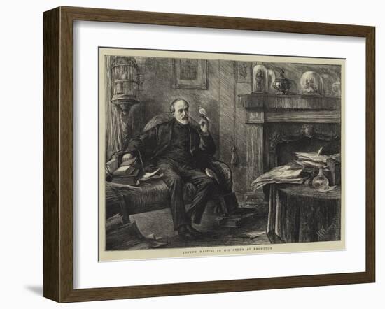 Joseph Mazzini in His Study at Brompton-Henry Woods-Framed Giclee Print