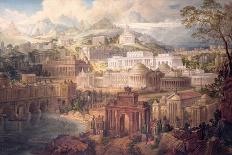 A Reconstruction of Sparta: the Persian Porch and Place of Consulatation of the Lacedemonians-Joseph Michael Gandy-Giclee Print