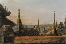 View of the Great Dagon Pagoda and Adjacent Scenery Taken on the Eastern Road from Rangoon-Joseph Moore-Giclee Print