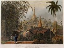 Scene Upon the Eastern Road from Rangoon Looking Towards the South, Plate 13 from "Rangoon Views"-Joseph Moore-Mounted Giclee Print