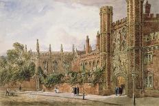 Exeter College, Oxford, 1835 (W/C with Graphite and Gum on Paper)-Joseph Murray Ince-Framed Giclee Print
