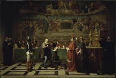 Galileo Galilei Before Members of the Holy Office in the Vatican in 1633, 1847-Joseph-Nicolas Robert-Fleury-Framed Giclee Print