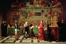 Galileo Galilei Before Members of the Holy Office in the Vatican in 1633, 1847-Joseph-Nicolas Robert-Fleury-Giclee Print