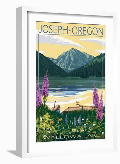 Joseph, Oregon - Wallowa Lake-Lantern Press-Framed Art Print