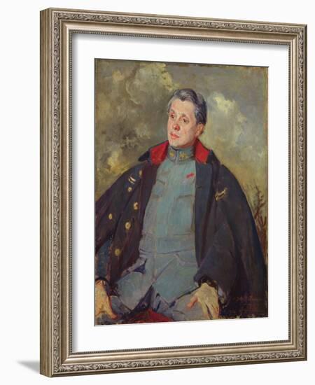 Joseph Paul-Boncour (1873-1972) in Uniform, 1916 (Oil on Canvas)-Jacques-emile Blanche-Framed Giclee Print