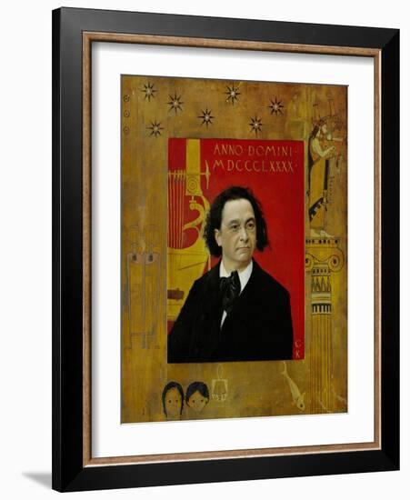 Joseph Pembauer, Pianist and Piano Teacher, Frame Also by Gustav Klimt-Gustav Klimt-Framed Giclee Print