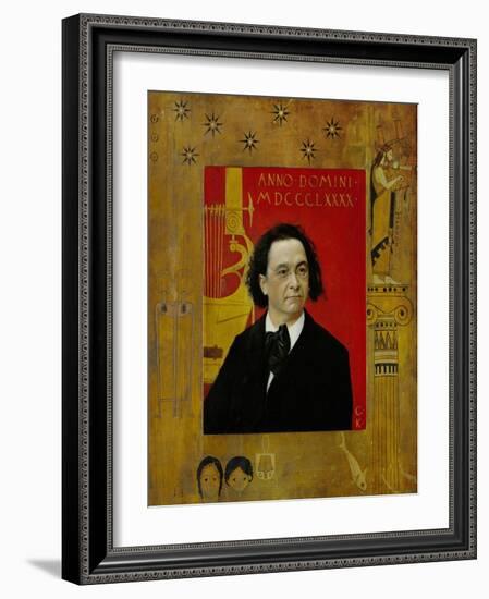 Joseph Pembauer, Pianist and Piano Teacher, Frame Also by Gustav Klimt-Gustav Klimt-Framed Giclee Print