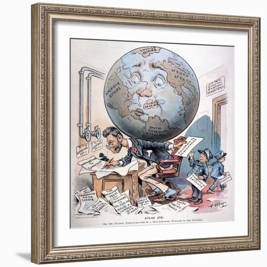 Joseph Pulitzer Cartoo-Frederick Burr Opper-Framed Giclee Print