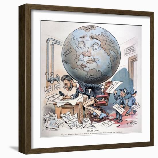 Joseph Pulitzer Cartoo-Frederick Burr Opper-Framed Giclee Print