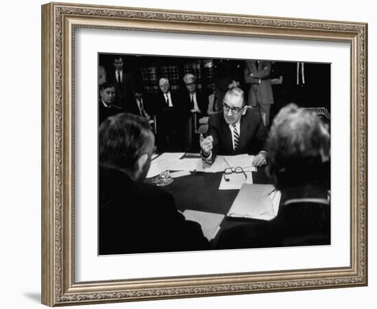 Joseph R. Mccarthy Vigerously Making His Point Clear at the Senate Judiciary Committee Hearing-null-Framed Photographic Print