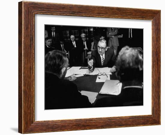 Joseph R. Mccarthy Vigerously Making His Point Clear at the Senate Judiciary Committee Hearing-null-Framed Photographic Print