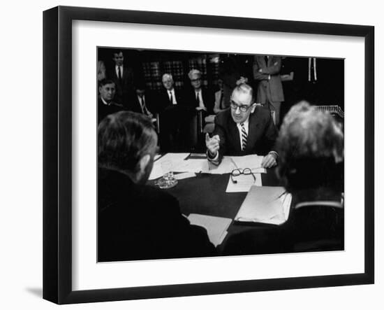 Joseph R. Mccarthy Vigerously Making His Point Clear at the Senate Judiciary Committee Hearing-null-Framed Photographic Print