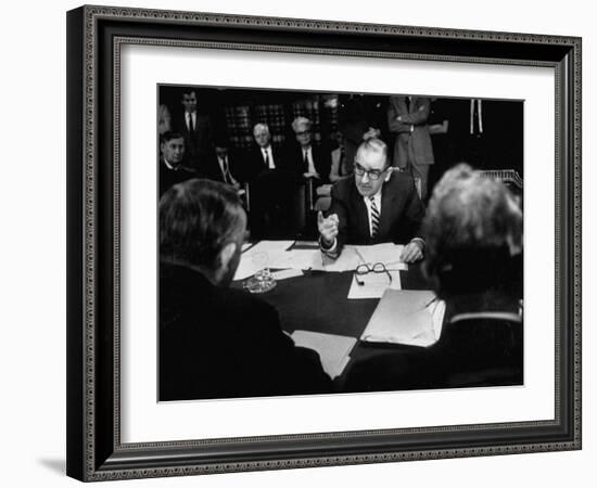 Joseph R. Mccarthy Vigerously Making His Point Clear at the Senate Judiciary Committee Hearing-null-Framed Photographic Print