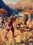 'Thus Did A Hundred Men Keep Three Thousand Savages At Bay', c1908, (c1920)-Joseph Ratcliffe Skelton-Mounted Giclee Print