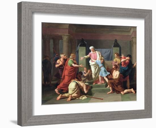 Joseph Recognised by His Brothers, 1789-Charles Thevenin-Framed Giclee Print