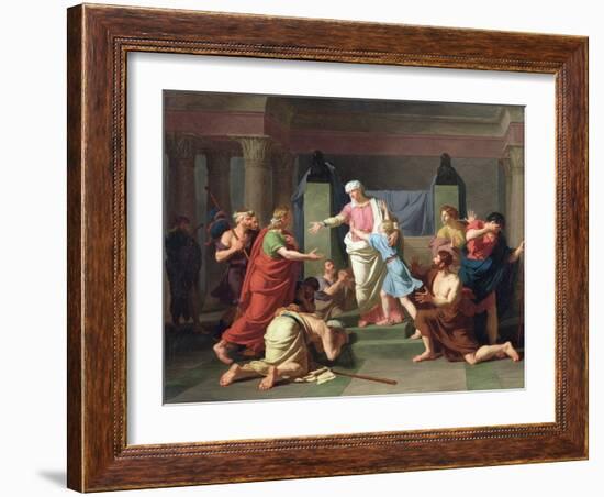 Joseph Recognised by His Brothers, 1789-Charles Thevenin-Framed Giclee Print