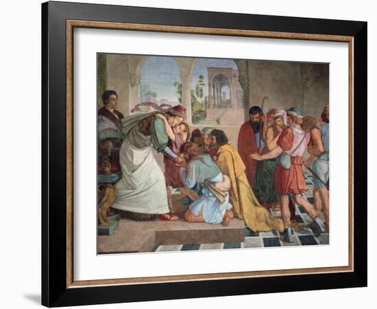 Joseph Reveals Himself to His Brothers, 1817-Peter Von Cornelius-Framed Giclee Print