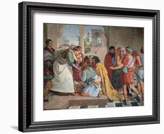 Joseph Reveals Himself to His Brothers, 1817-Peter Von Cornelius-Framed Giclee Print