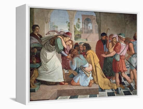 Joseph Reveals Himself to His Brothers, 1817-Peter Von Cornelius-Framed Premier Image Canvas