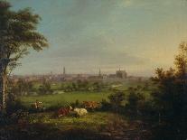 Leeds from the Meadows, C.1825-Joseph Rhodes-Premier Image Canvas