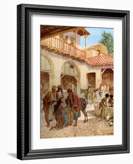 Joseph 's brethren at the inn Every Man's money in his sack - Bible-William Brassey Hole-Framed Giclee Print