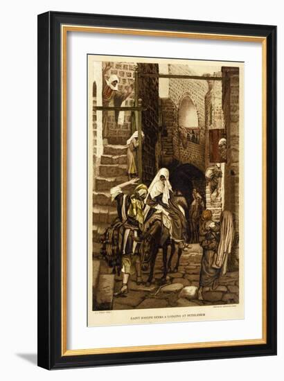 Joseph seeks a Lodging at Bethlehem - Bible-James Jacques Joseph Tissot-Framed Giclee Print