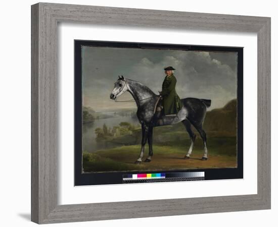 Joseph Smyth Esquire, Lieutenant of Whittlebury Forest, Northamptonshire, on a Dapple Grey Horse, C-George Stubbs-Framed Giclee Print