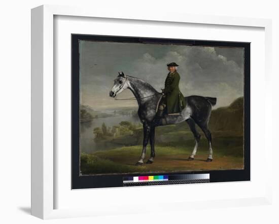 Joseph Smyth Esquire, Lieutenant of Whittlebury Forest, Northamptonshire, on a Dapple Grey Horse, C-George Stubbs-Framed Giclee Print