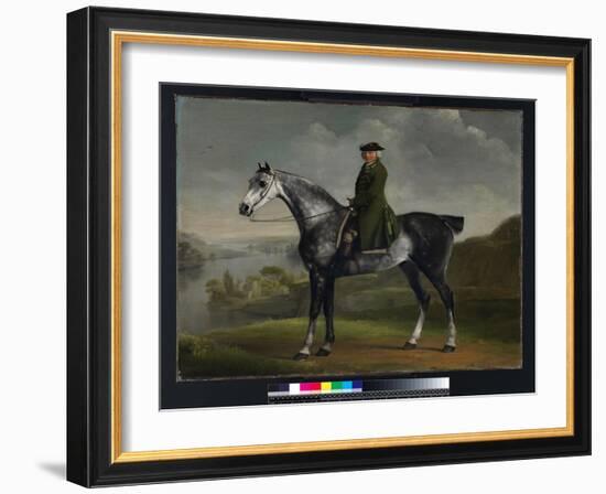 Joseph Smyth Esquire, Lieutenant of Whittlebury Forest, Northamptonshire, on a Dapple Grey Horse, C-George Stubbs-Framed Giclee Print