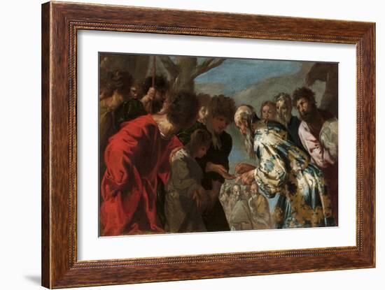 Joseph Sold by His Brothers, C.1657-58-Francesco Maffei-Framed Giclee Print