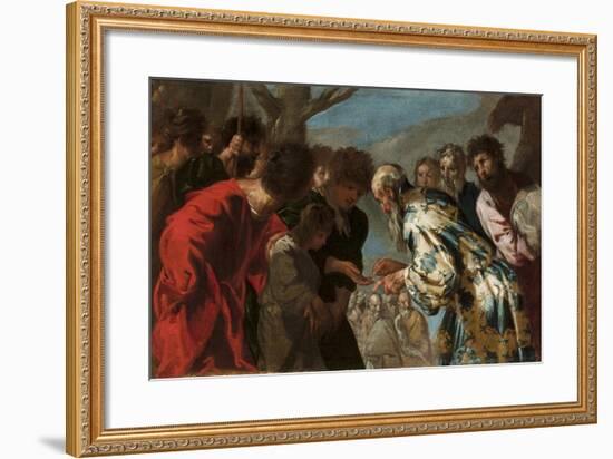 Joseph Sold by His Brothers, C.1657-58-Francesco Maffei-Framed Giclee Print