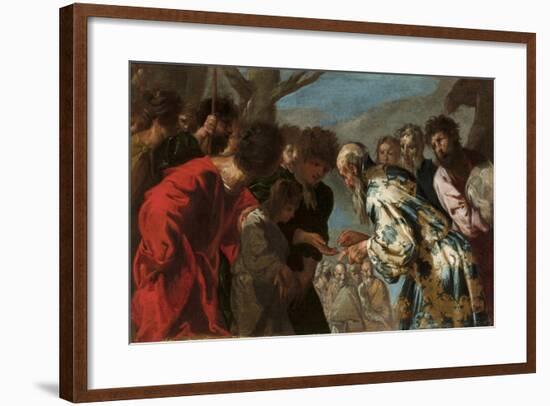 Joseph Sold by His Brothers, C.1657-58-Francesco Maffei-Framed Giclee Print