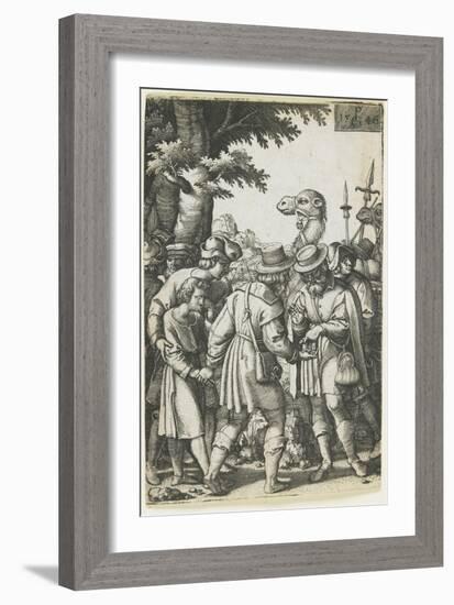 Joseph Sold to the Ishmaelites, 1546-Georg Pencz-Framed Giclee Print