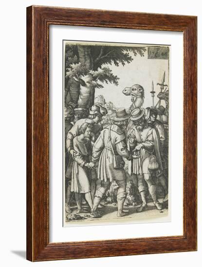 Joseph Sold to the Ishmaelites, 1546-Georg Pencz-Framed Giclee Print