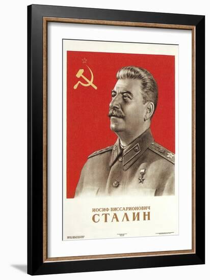 Joseph Stalin in Uniform-null-Framed Art Print