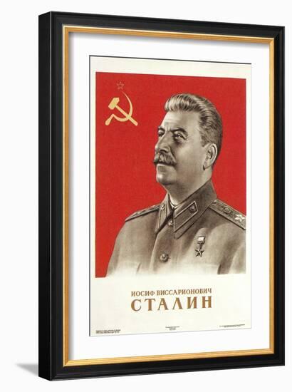 Joseph Stalin in Uniform-null-Framed Art Print