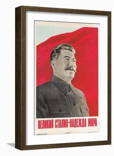 Joseph Stalin in Uniform-null-Framed Art Print