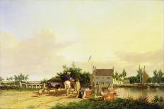 Boats on the Yare Near Bramenton, Norfolk, 1828-Joseph Stannard-Giclee Print