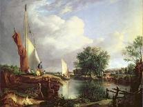 Boats on the Yare Near Bramenton, Norfolk, 1828-Joseph Stannard-Giclee Print