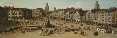 View of the Marienplatz, Munich, ca. 1750 (Detail)-Joseph Stephan-Giclee Print