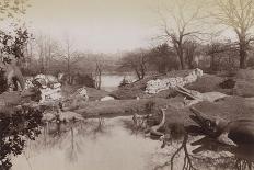 Crystal Palace : animaux préhistoriques près du lac-Joseph Warren Zambra-Giclee Print